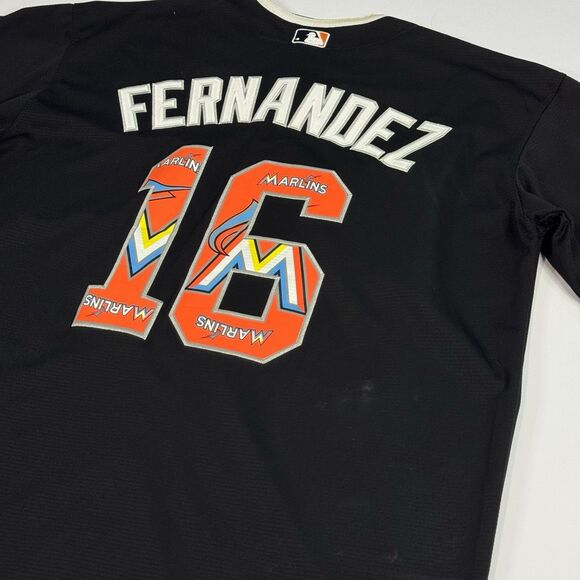 Majestic Miami Marlins Jose Fernandez Stitched Baseball Jersey Cool Base Mens XL - Picture 5 of 7